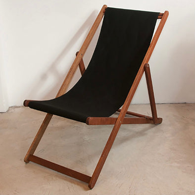 Basic Deckchair with Matching Head Pillow - Sunbrella Plain - Black
