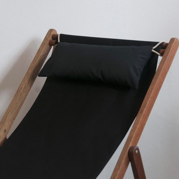 Basic Deckchair with Matching Head Pillow - Sunbrella Plain - Black