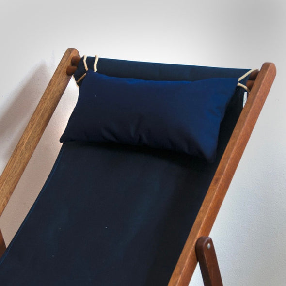 Basic Deckchair with Matching Head Pillow - Sunbrella Plain - Navy