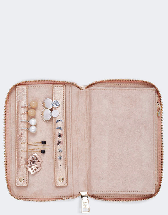 Lizzie Jewellery Case - Pink Champagne