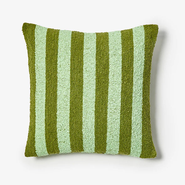 Boucle Stripe Olive 60cm Cushion by Bonnie and Neil