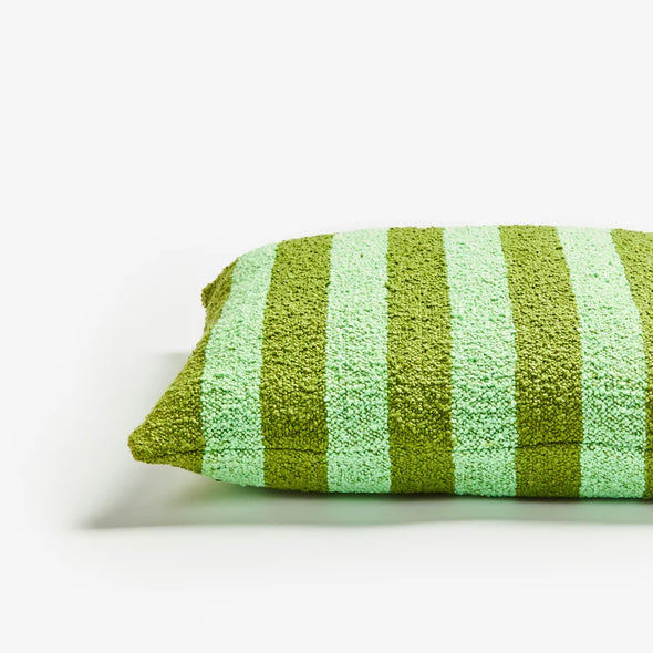 Boucle Stripe Olive 60cm Cushion by Bonnie and Neil