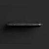Black rectangular object on a dark background