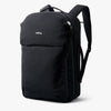 Black backpack with 'bellroy' branding on a white background