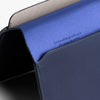 Blue leather case with text 'Designed to go with you. For years to come.'