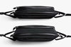 Two black crossbody bags on a white background