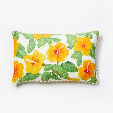 Hibiscus Yellow 75cm x 45cm Cushion by Bonnie and Neil