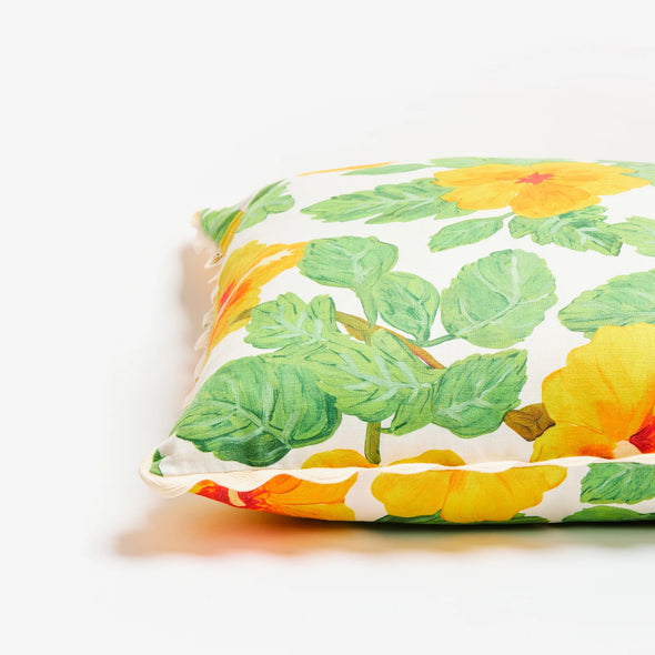 Hibiscus Yellow 60cm Cushion by Bonnie and Neil