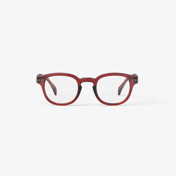 IZIPIZI Reading Glasses Collection #C Red eyeglasses on a white background