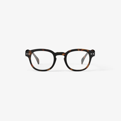 Tortoiseshell eyeglasses IZIPIZI Reading Glasses Collection #C on a white background