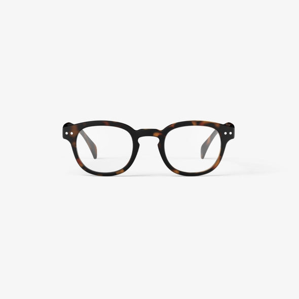 Tortoiseshell eyeglasses IZIPIZI Reading Glasses Collection #C on a white background
