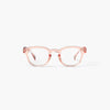 IZIPIZI Reading Glasses Collection #C Pink eyeglasses on a white background