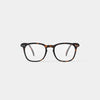 Tortoiseshell eyeglasses on a white background