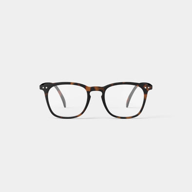 Tortoiseshell eyeglasses on a white background