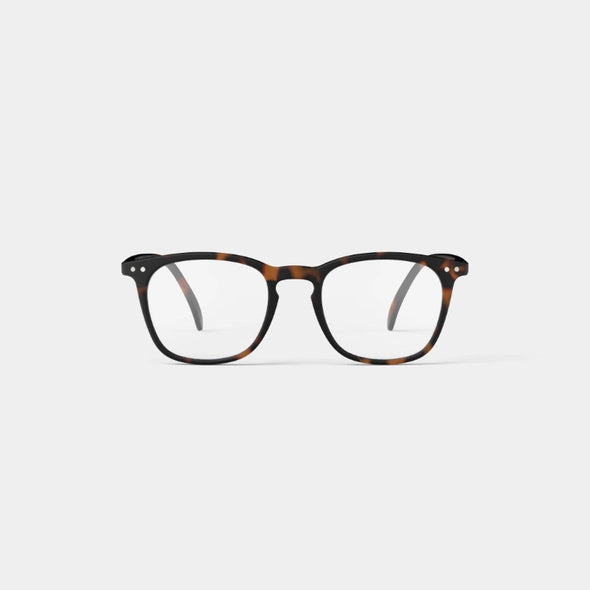 Tortoiseshell eyeglasses on a white background