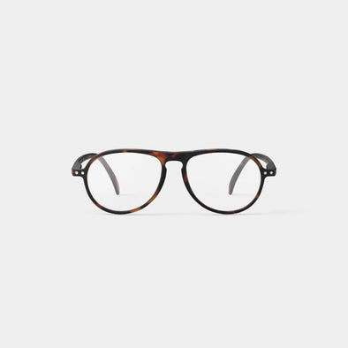 Tortoiseshell eyeglasses on a white background