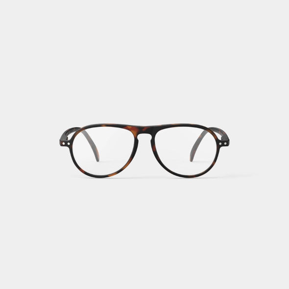 Tortoiseshell eyeglasses on a white background