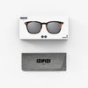 IZIPIZI sunglasses with packaging and case on a white background