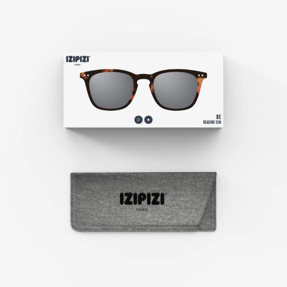 IZIPIZI sunglasses with packaging and case on a white background