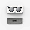 IZIPIZI sunglasses with packaging and case on a white background