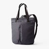 Lite Totepack by Bellroy Arcade Gray checked tote bag with black straps on a white background