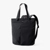 Lite Totepack by Belllroy in Black with backpack straps on a white background