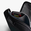Gray bellroy pouch with a card holder on a white background