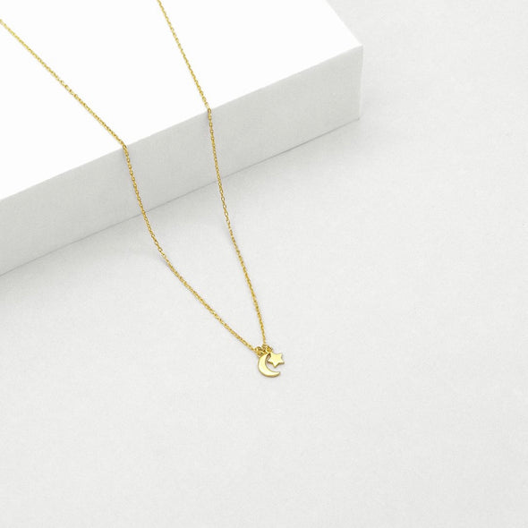 Star & Moon Necklace by Linda Tahija