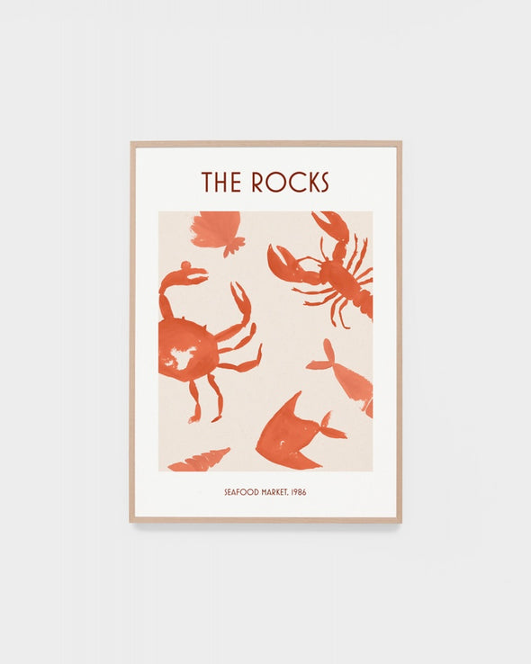 The Rocks Poster - Red Print