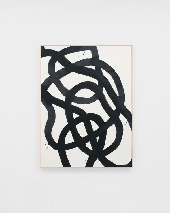 Saga Black Framed Canvas
