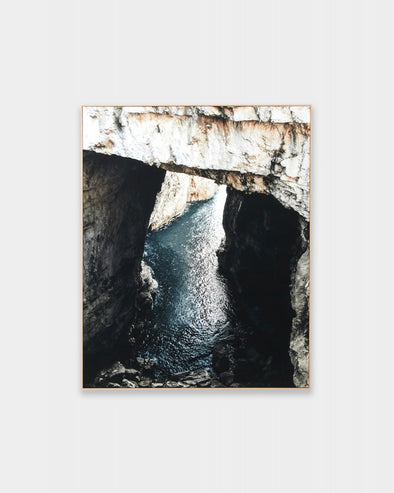 Coastal Cave Framed Canvas