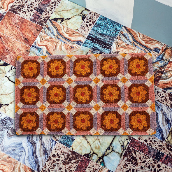 Aster Pink Multi Doormat by Bonnie & Neil
