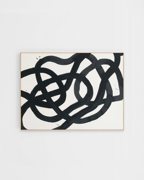 Saga Black Framed Canvas