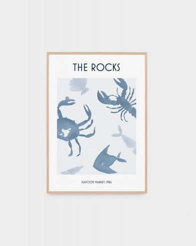 The Rocks Poster - Blue Print