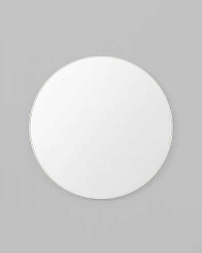 Flynn Round Mirror - White