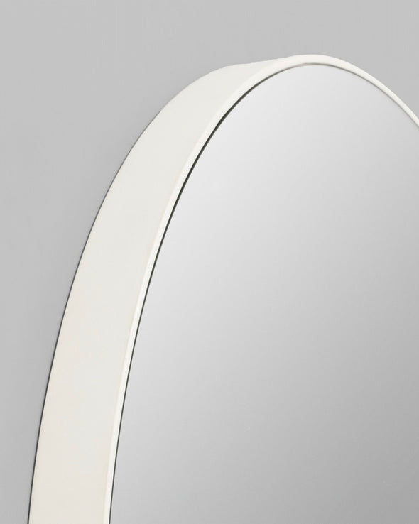 Flynn Round Mirror - White