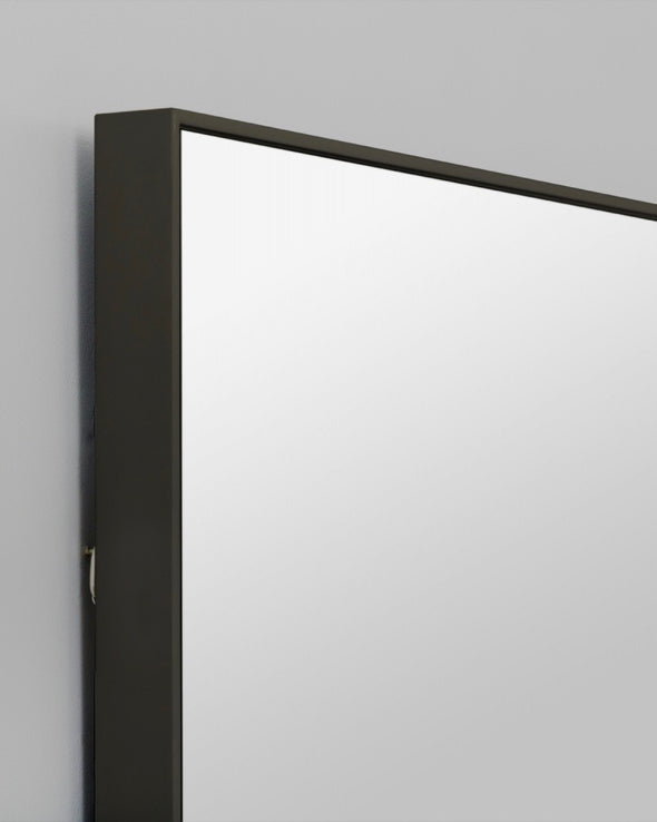 Flynn Rectangle Mirror, Black (100cm x 120cm)