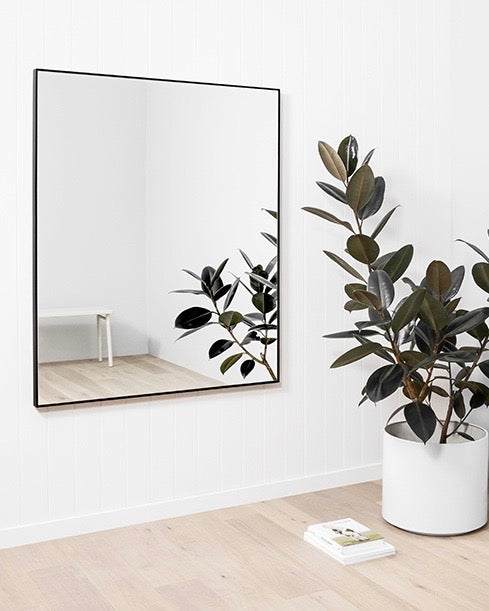 Flynn Rectangle Mirror, Black (100cm x 120cm)