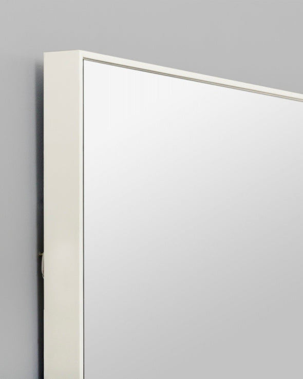 Flynn Rectangle Mirror, White (100cm x 120cm)