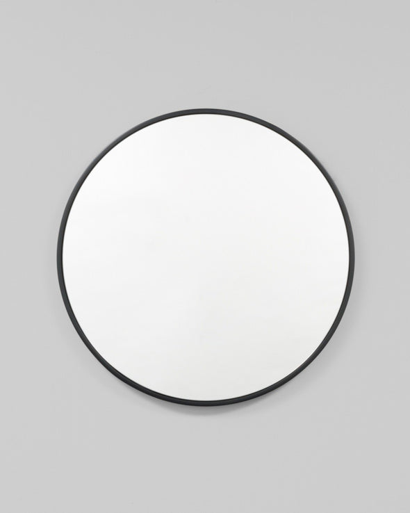 Bella Round Mirror - Black Gloss