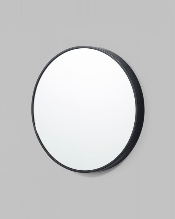 Bella Round Mirror - Black Gloss