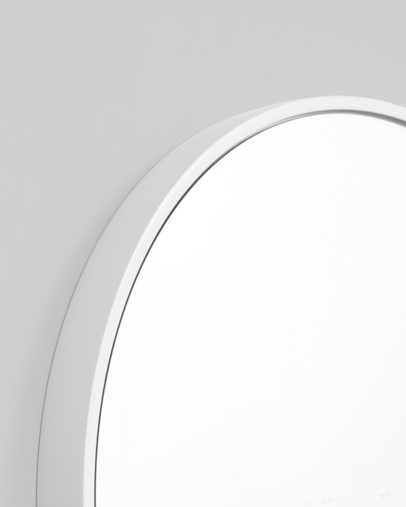 Bella Round Mirror - White Gloss