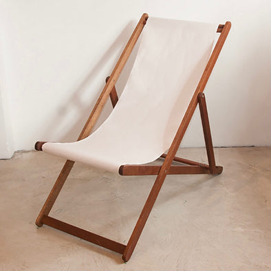 Basic Deckchair with Matching Head Pillow - Sunbrella Plain - Natural