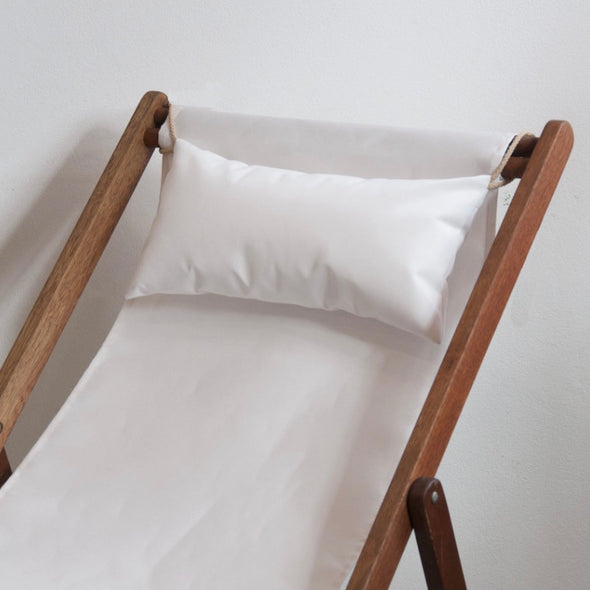 Basic Deckchair with Matching Head Pillow - Sunbrella Plain - Natural