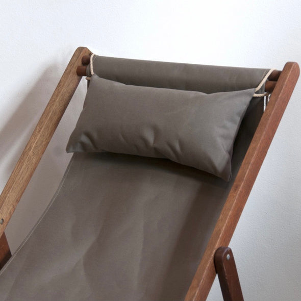 Basic Deckchair with Matching Head Pillow - Sunbrella Plain - Taupe