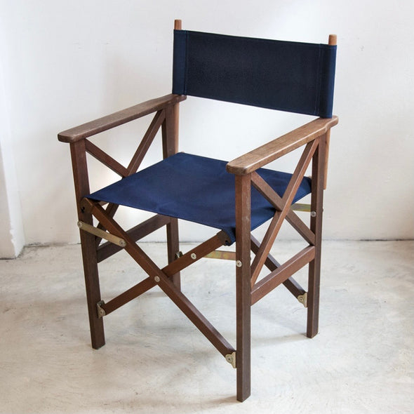 Directors Chair (Hardwood) - Sunbrella Plain - Navy