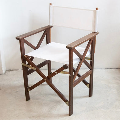 Directors Chair (Hardwood) - Sunbrella Plain - Natural