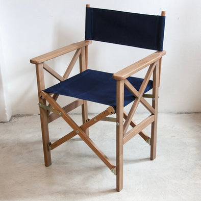 Directors Chair (Teak) - Sunbrella Plain - Navy